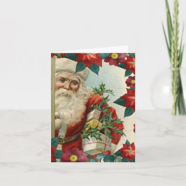 Cartão Santa Claus bringing gifts and presents