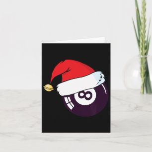 Cartão Santa Claus Hat Billiards 8 Ll Natal