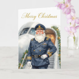 Cartão Santa Claus in at the airport