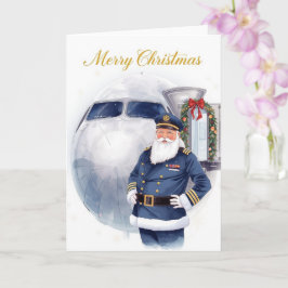 Cartão Santa Claus in at the airport