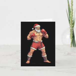 Cartão Santa Claus Muay Thai - Natal tema de Natal B