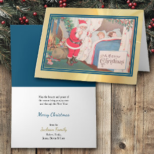 Cartão Santa Claus Visite Natais vintages