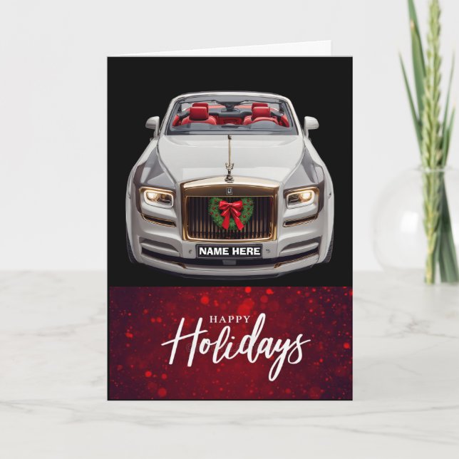 Cartão Santa-Mobile Felizes Festas Personalizado Natal (Frente)