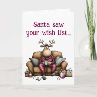 Cartão Santa Saw Your Wish List card