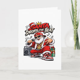 Cartão Santa Solta O Ritmo Hip Hop De Natal