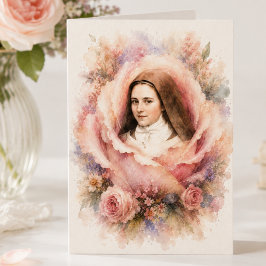 Cartão Santa Teresa de Lisieux "Tudo é Graça"