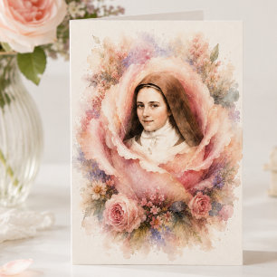 Cartão Santa Teresa de Lisieux "Tudo é Graça"
