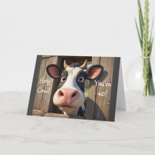 Cartão Santa Vaca Você tem 40 anos