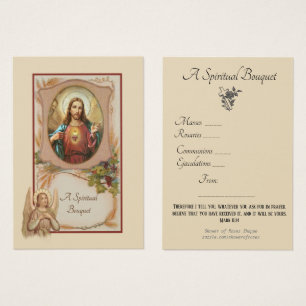 Cartão santamente da oração religiosa do buquê
