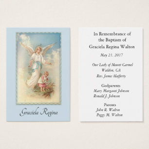 Cartão santamente da relembrança baptismal do be