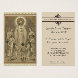 CARTÃO SANTAMENTE DAS PRIMEIRAS CRIANÇAS DE JESU