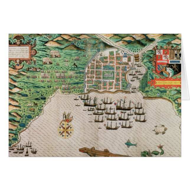 Cartão Santiago, Cabo Verde, 1589 2 (Frente Horizontal)
