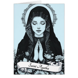 Cartão Santo Agatha do Patrão da Sicília nas Enfermeiras