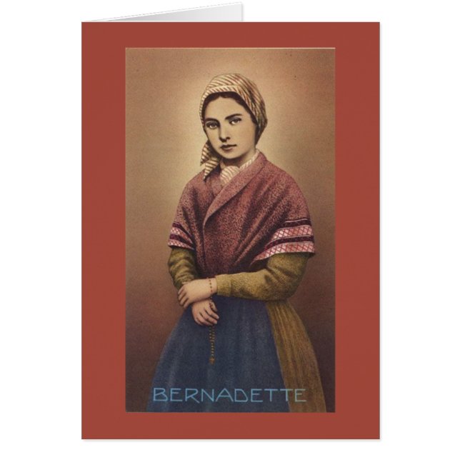 Cartão Santo Bernadette Soubirous (Frente)