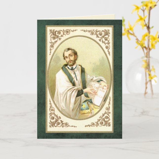 Cartão Santo César de Bus (SLE 001) Cumprimento em Branco (Flor Amarela)