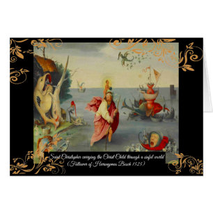 Cartão Santo Christopher Patron santo de viajantes