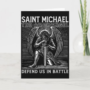 Cartão Santo Cristão Miguel Santo Católico Defenda-Nos Eu