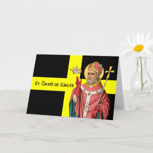 Cartão Santo Davi de Gales (P 001) e sua Bandeira