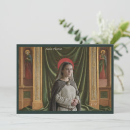 Cartão Santo de Arte Católica | Santa Alena de Bru