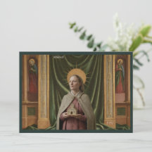 Cartão Santo de Arte Católica | Santa Mildreda de 