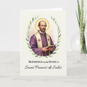 Cartão Santo Francis de Vendas Abençoações do Banquete