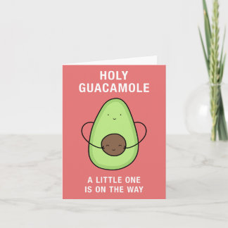 Cartão Santo Guacamole Bebê de Gravidez no Caminho