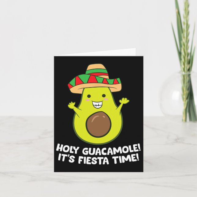 Cartão Santo Guacamole, é Fiesta Time Cinco de Mayo Astra (Frente)