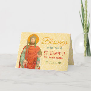 Cartão Santo Henrique II, Imperador (BBS 10) Dia de festa