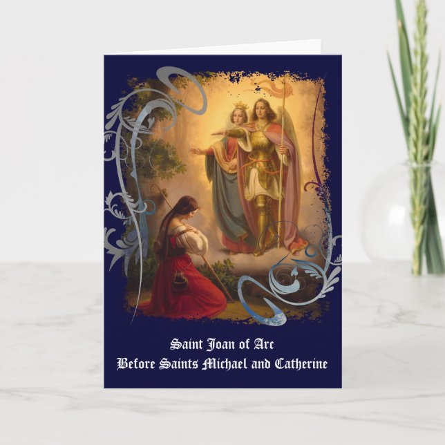 Cartão Santo Joan of Arc Greeting Card (vazio) (Frente)