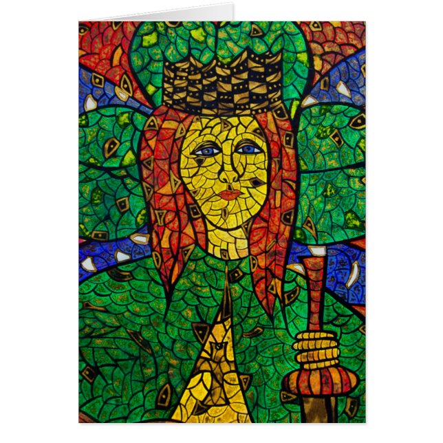 Cartão Santo padroeiro da rua Dymphna da depressão e da (Frente)