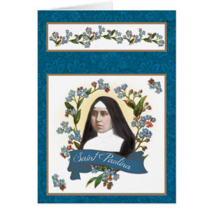 Cartão Santo padroeiro do St. Paulina dos diabéticos