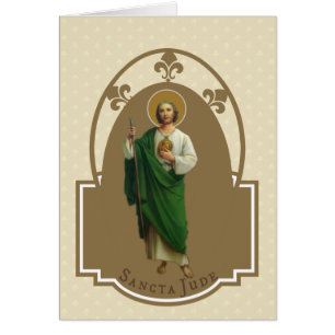 Cartão Santo padroeiro religioso da oração do St. Jude de
