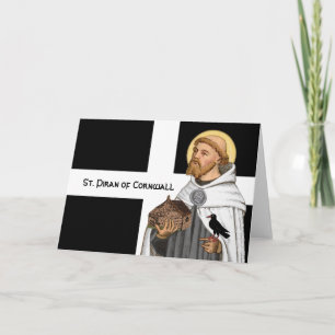 Cartão Santo Piran da Cornualha (SAE 01) e sua Bandeira