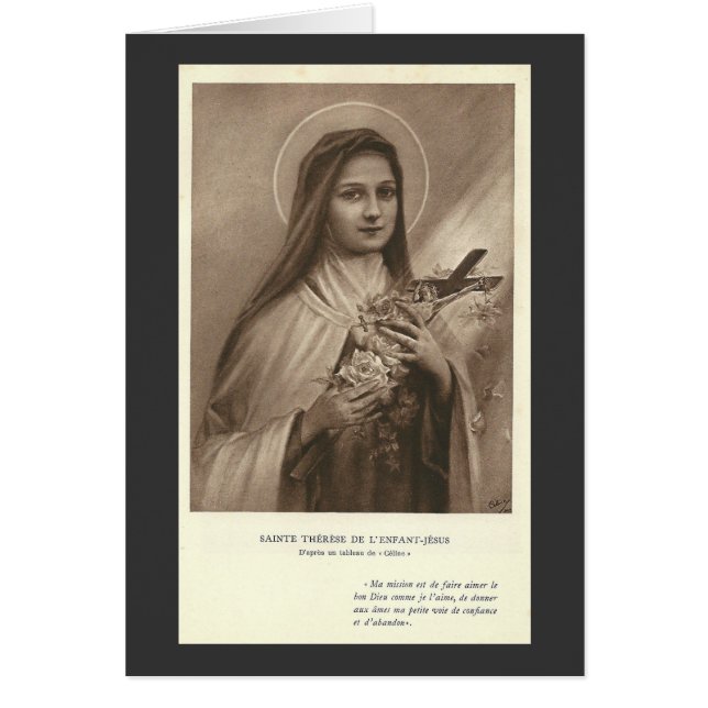 Cartão Santo Therese de Lisieux (Frente)