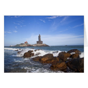 Cartão Santo Truvalluvar Estátua Tamil Nadu, Índia