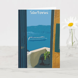 Cartão Santorini, navio de cruzeiro Grécia