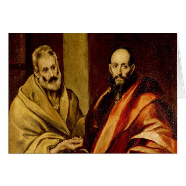 Cartão Santos Peter e Paul por El Greco (Frente Horizontal)