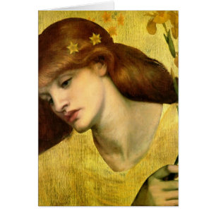 Cartão Santuários Lilias de Dante Gabriel Rossetti-