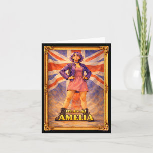 Cartão São amelia union jack vintage britânicos uk inglat