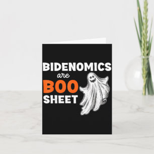 Cartão São Boo Sheet Fantasma Divertido Halloween Polític