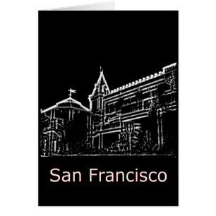 Cartão São Francisco 1986art O MUSEU Zazzle Drawing+