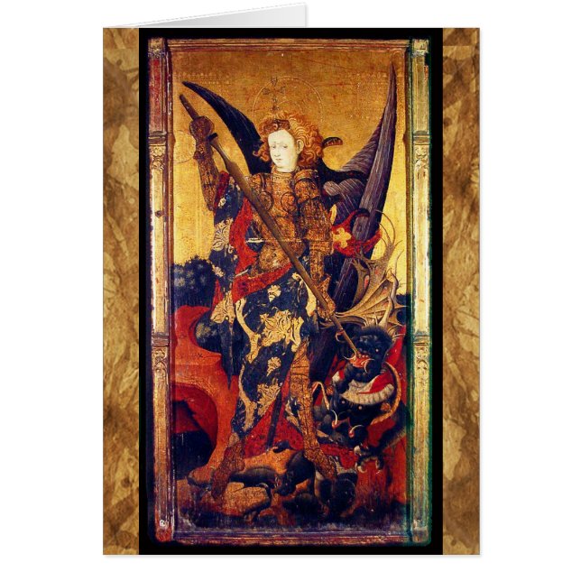 Cartão São Miguel Vencendo o Diabo (Frente)