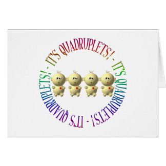 Cartão São quadrupletas!