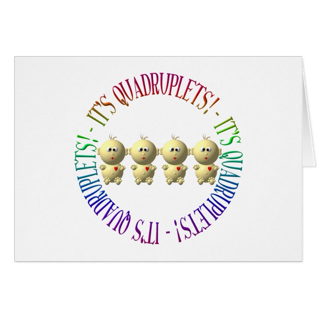 Cartão São quadrupletas! (Frente Horizontal)