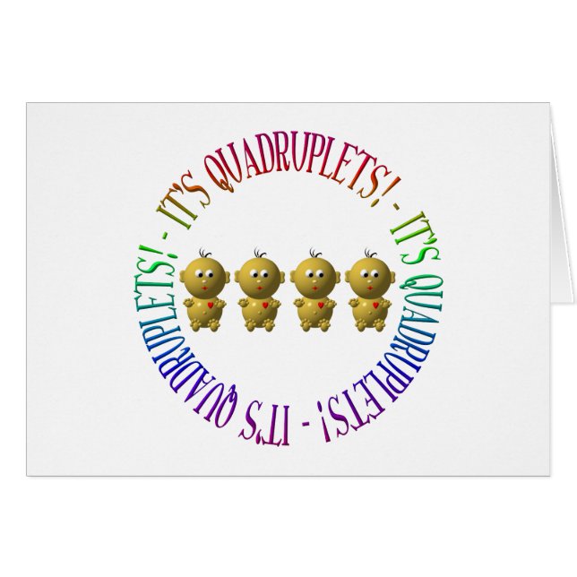 Cartão São quadrupletas! (Frente Horizontal)