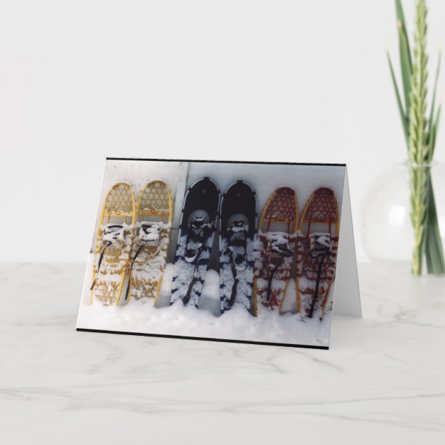 Cartão Sapatos de neve (Frente)
