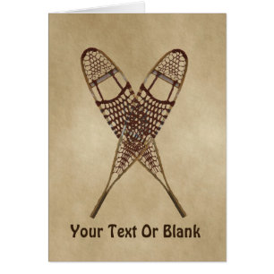 Cartão Sapatos De Neve Em Papel Antigo