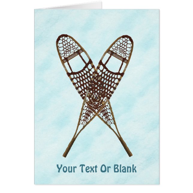 Cartão Sapatos De Neve Na Neve (Frente)