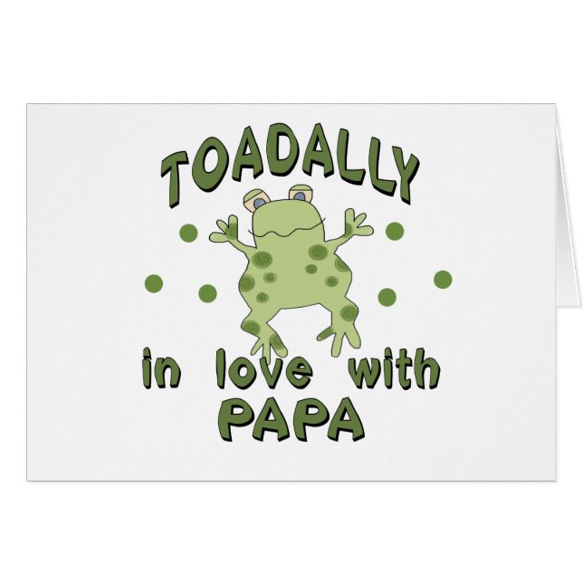 Cartão Sapo da papá do amor de TOADALLY (Frente Horizontal)