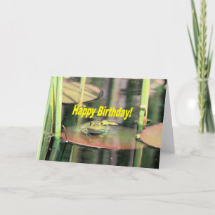 Cartão Sapo de aniversário